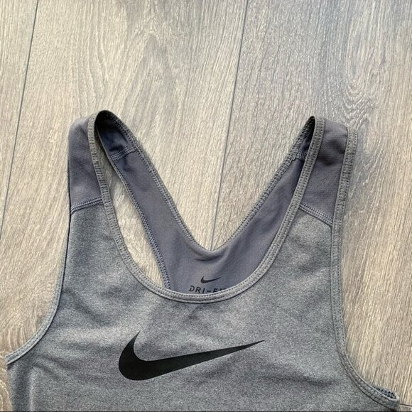 Nike Pro Cool Dri-Fit Logo Tank Top Grey Racerback Sleeveless Size XS - Picture 6 of 10